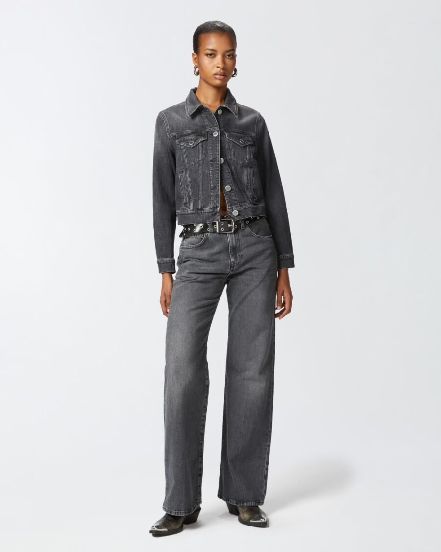 Giubbino in denim dark grey - immagine 4