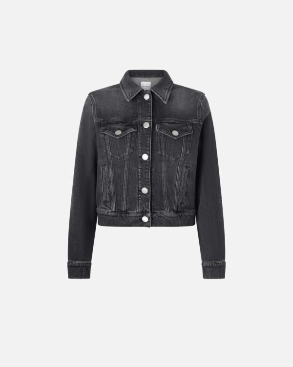 Giubbino in denim dark grey lavaggio vintage grigio scuro