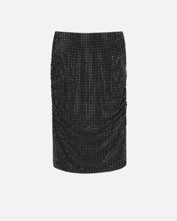 Gonna a matita con strass applicati