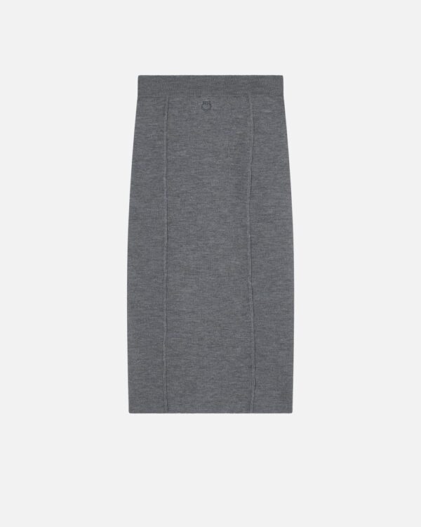 Gonna a matita in maglia di lana