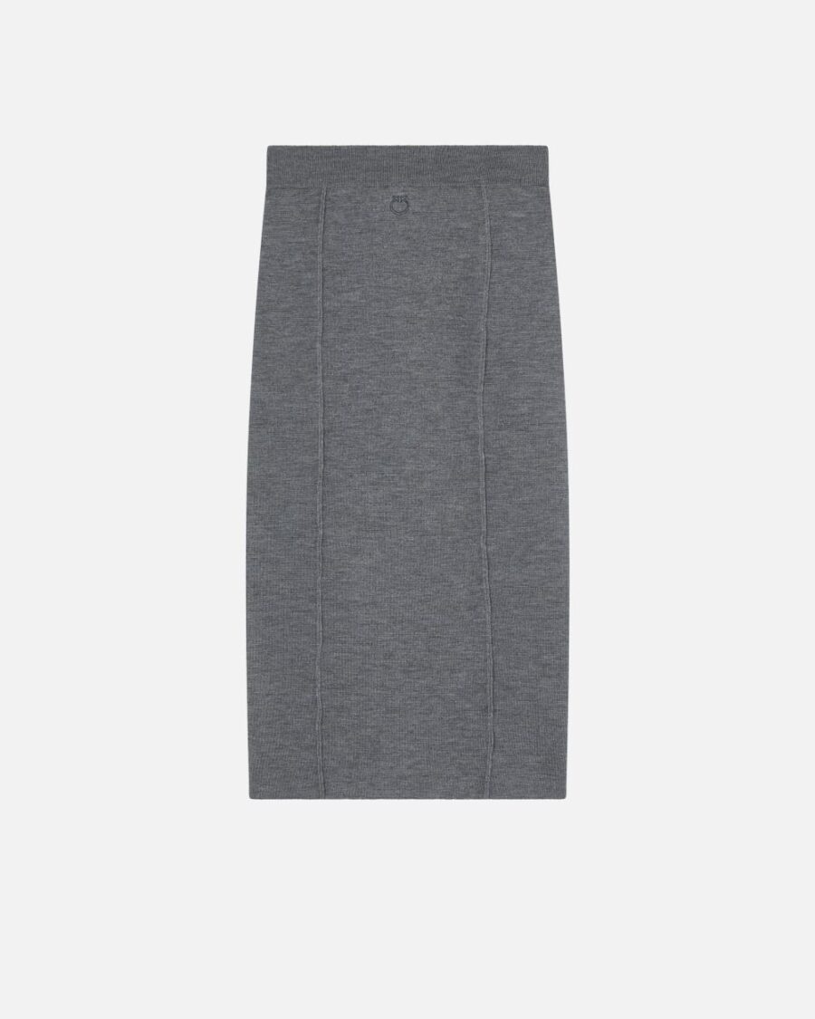 Gonna a matita in maglia di lana - immagine 2