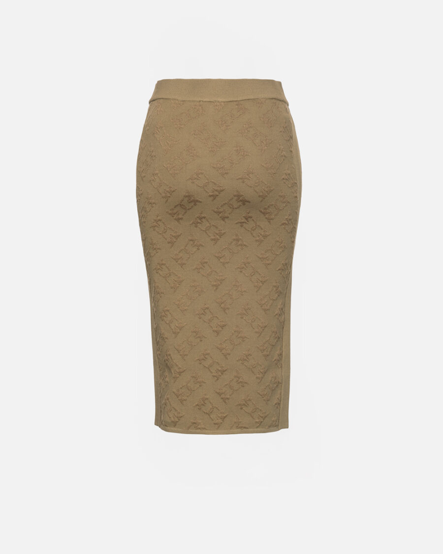 Gonna a matita in maglia Monogram - immagine 2