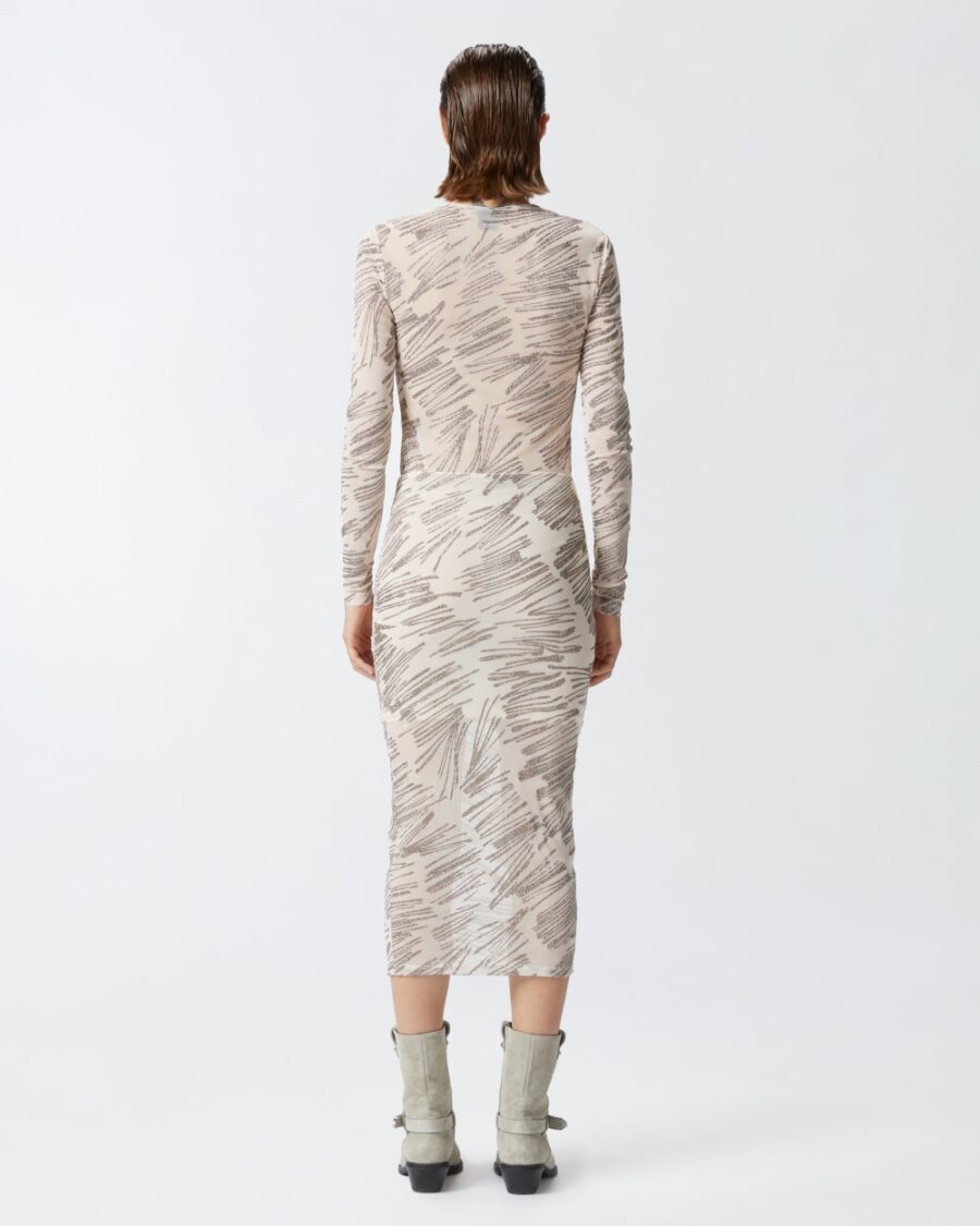 Gonna a matita in tulle stampa glitter - immagine 5
