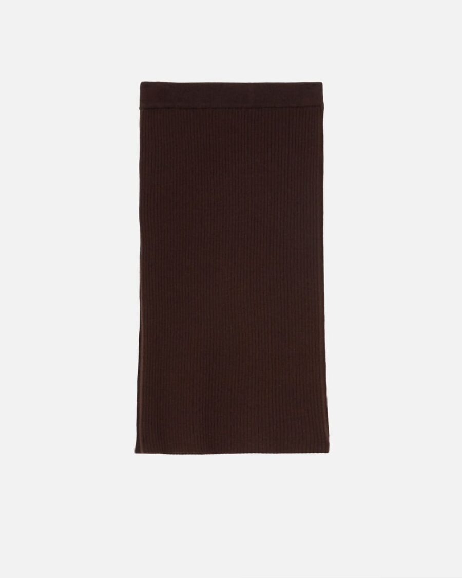 Gonna longuette in maglia a costine con bottoni - immagine 2