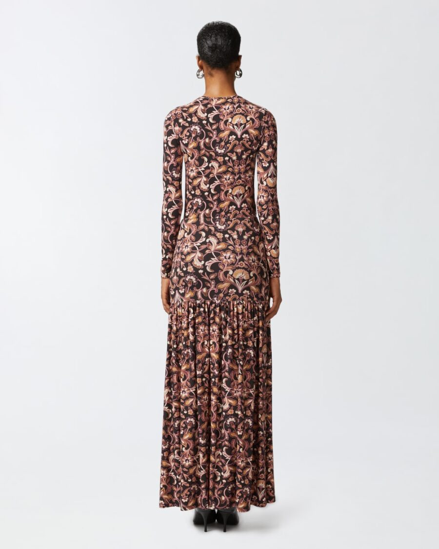 Long floral jersey skirt - Image 5