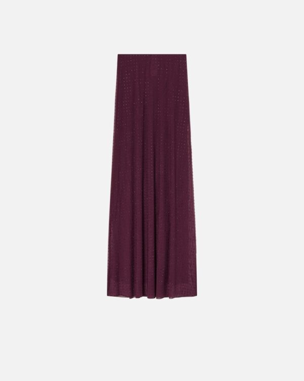 Gonna lunga in tulle full strass