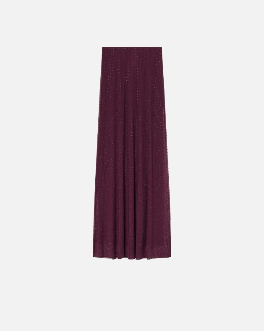 Fully rhinestoned long tulle skirt - Image 2