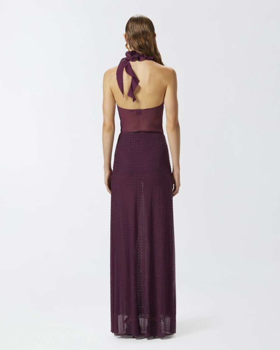 Fully rhinestoned long tulle skirt - Image 5