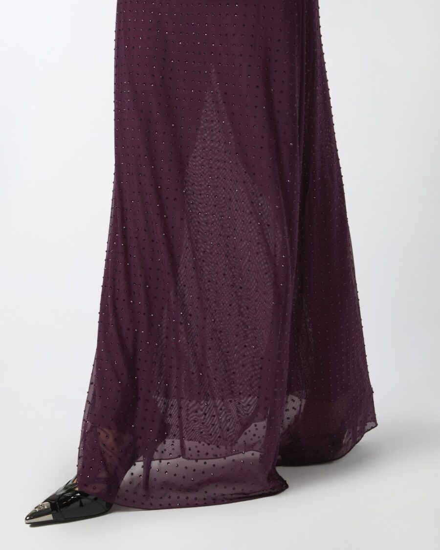 Fully rhinestoned long tulle skirt - Image 6