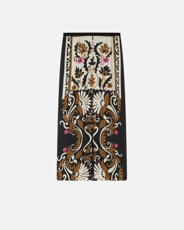 Gonna lunga stampa floreale con spacco