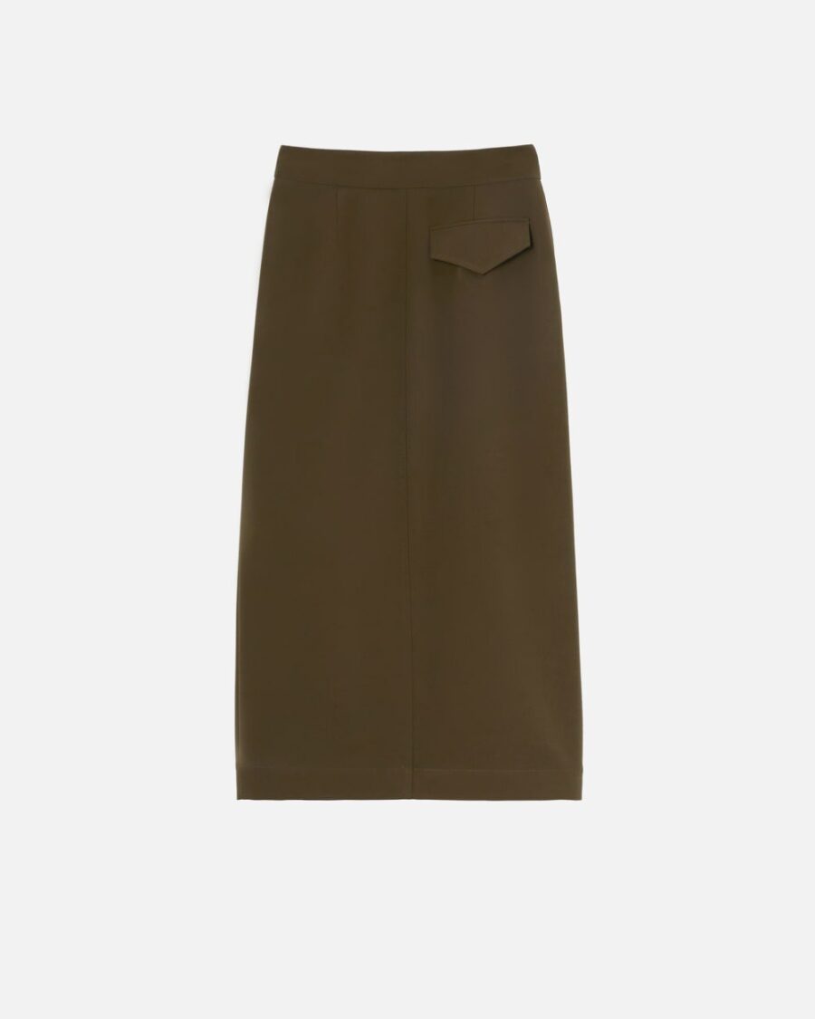 Gonna lunga utility tessuto fluido - immagine 2