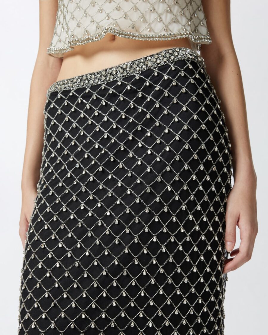 Gonna tulle ricamo cristalli - immagine 6