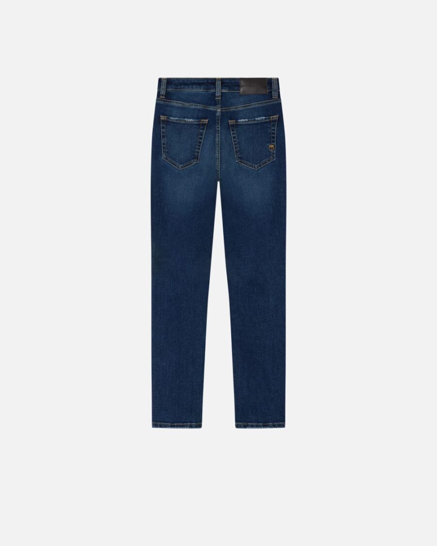 Jeans aderenti in denim blue stretch - immagine 2