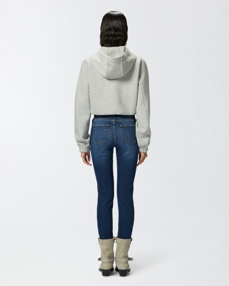 Jeans aderenti in denim blue stretch - immagine 5