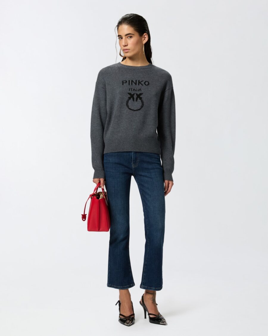 Jeans bootcut in denim scuro lavaggio vintage scuro