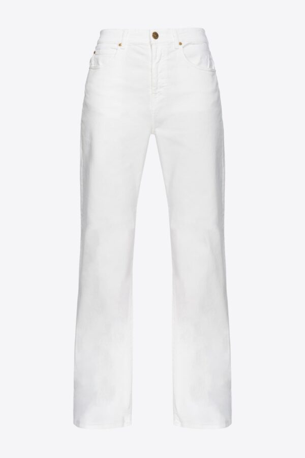 Jeans cinque tasche wide-leg bianco  e  bianco