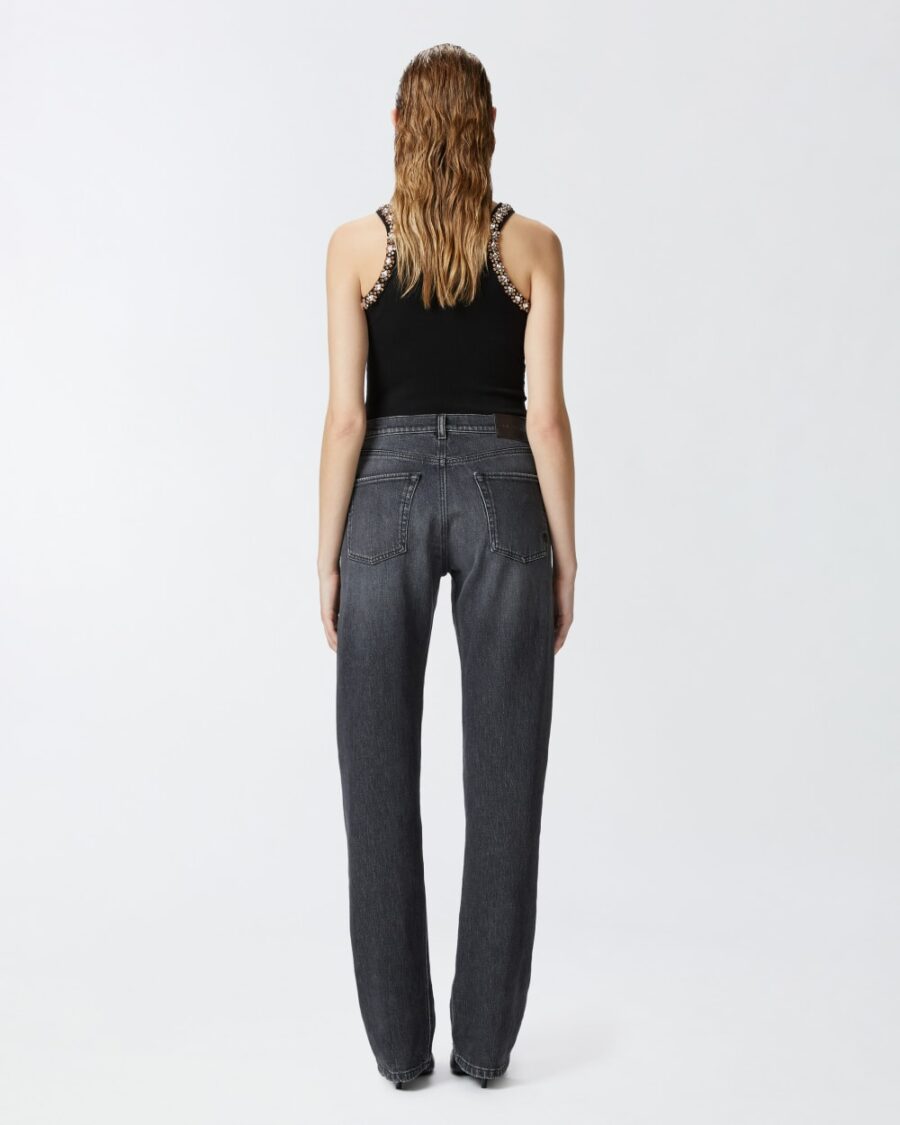 Straight jeans in dark grey denim - Image 5
