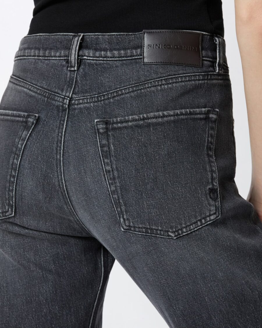 Straight jeans in dark grey denim - Image 6