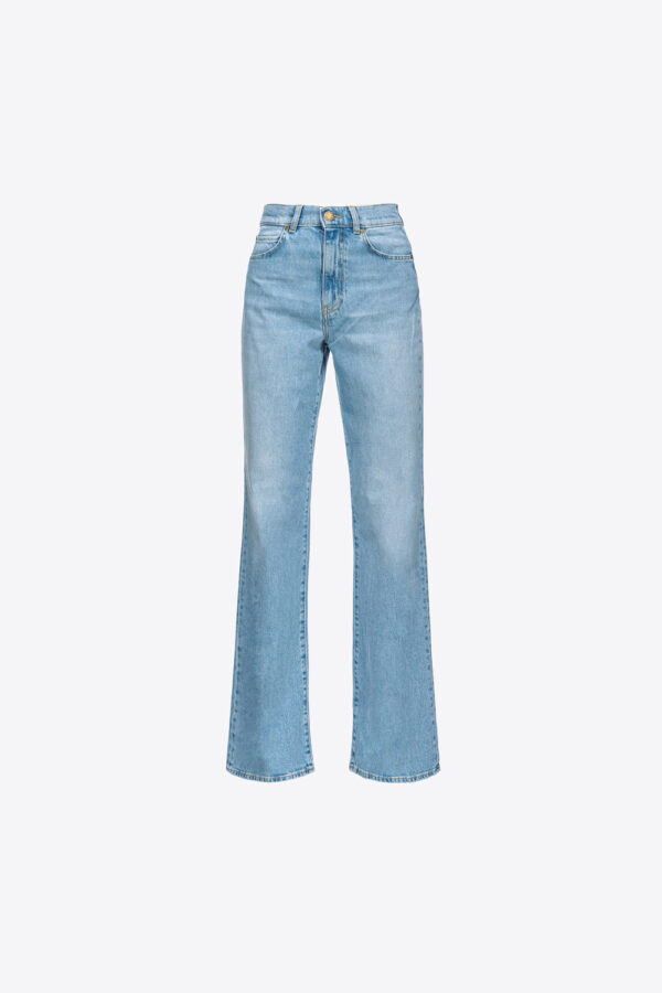 Jeans flared denim vintage comfort lavaggio chiaro vintage