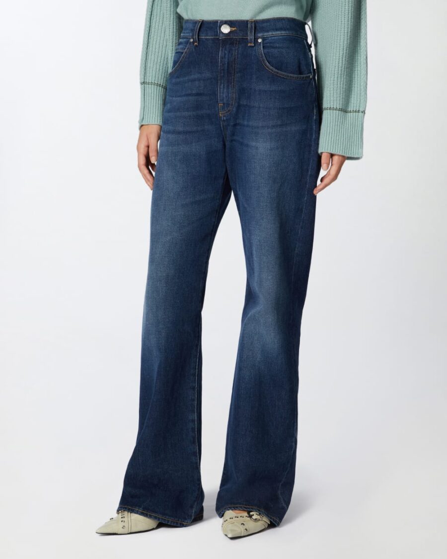 Wide-leg vintage blue denim jeans - Image 4