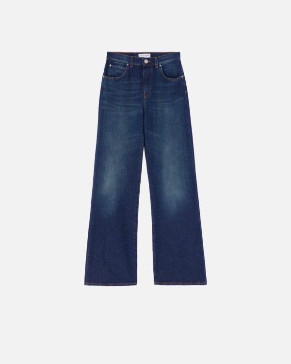 Jeans gamba larga denim vintage blue lavaggio vintage