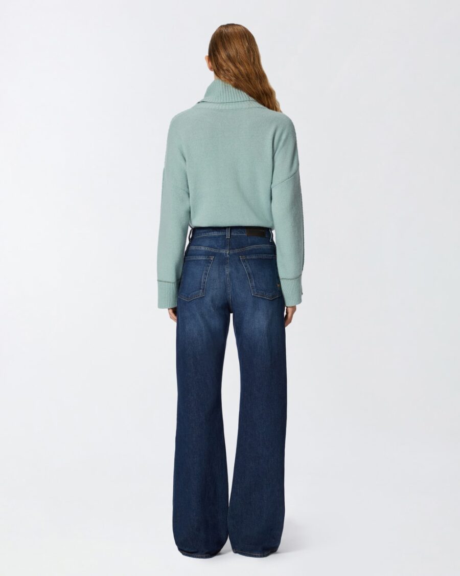 Wide-leg vintage blue denim jeans - Image 5
