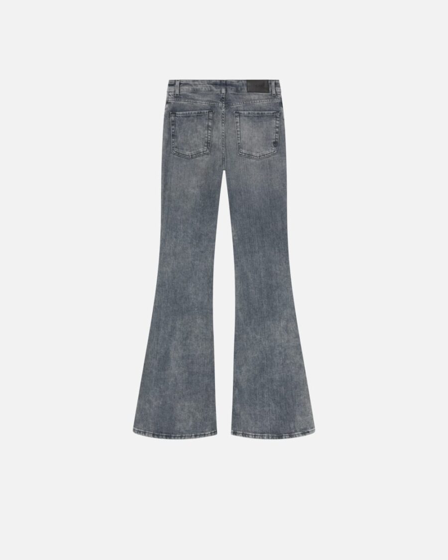 Flared grey denim jeans - Image 2