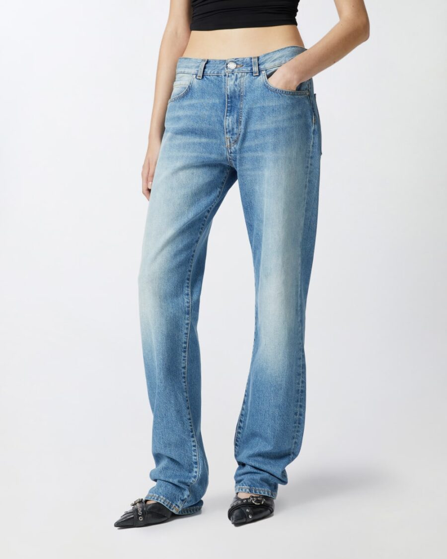 Jeans loose-fit in denim vintage blu chiaro - immagine 4