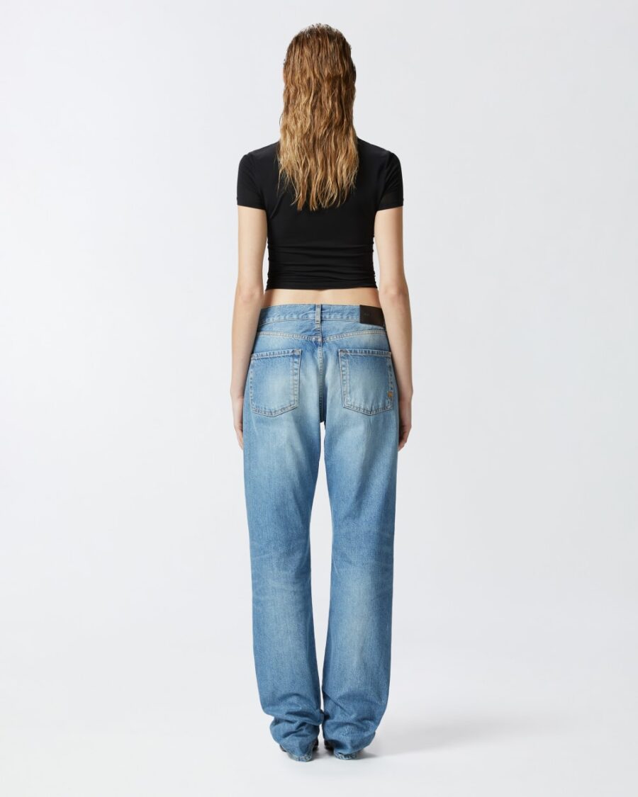 Jeans loose-fit in denim vintage blu chiaro - immagine 5