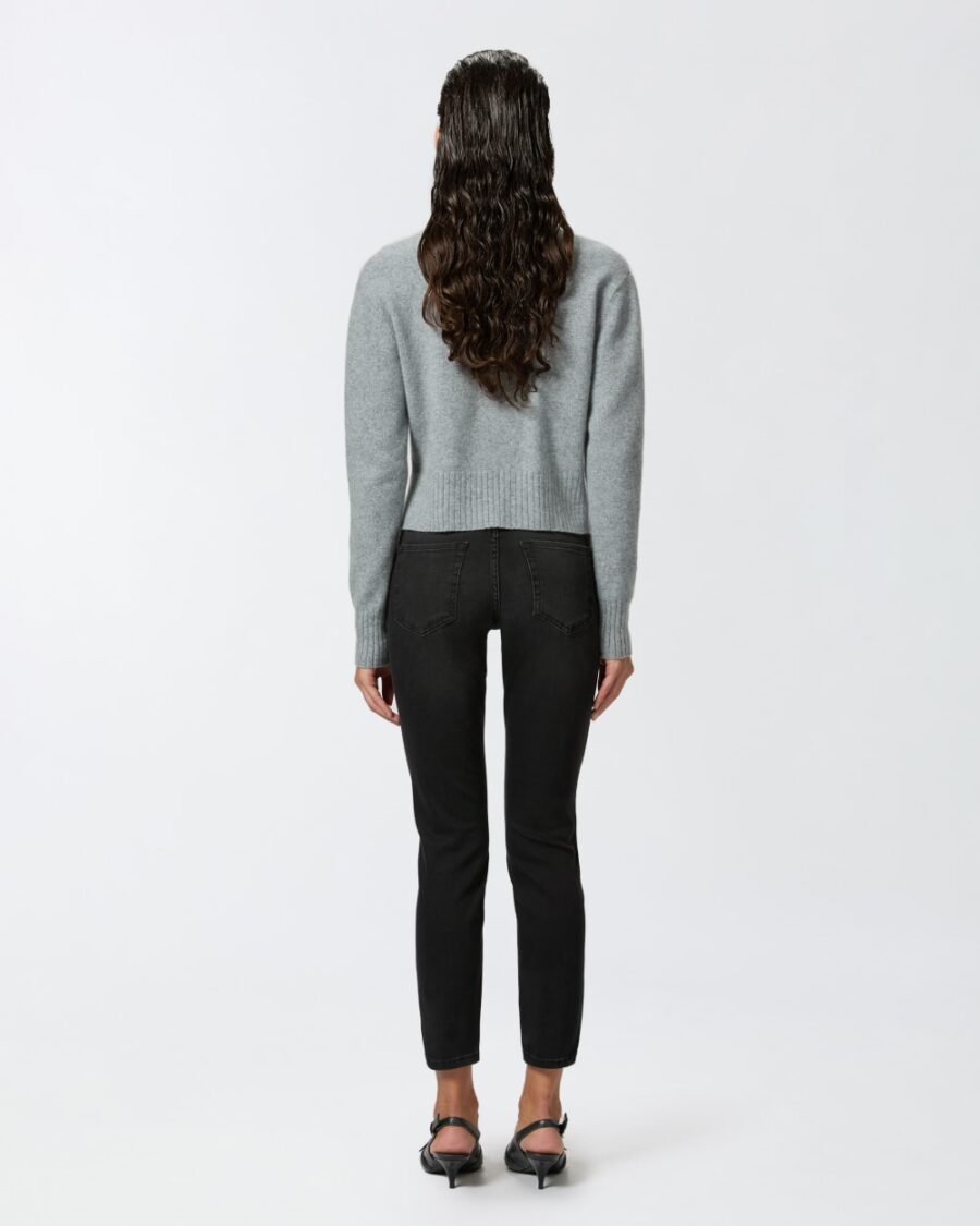 Jeans skinny denim black stretch - immagine 5