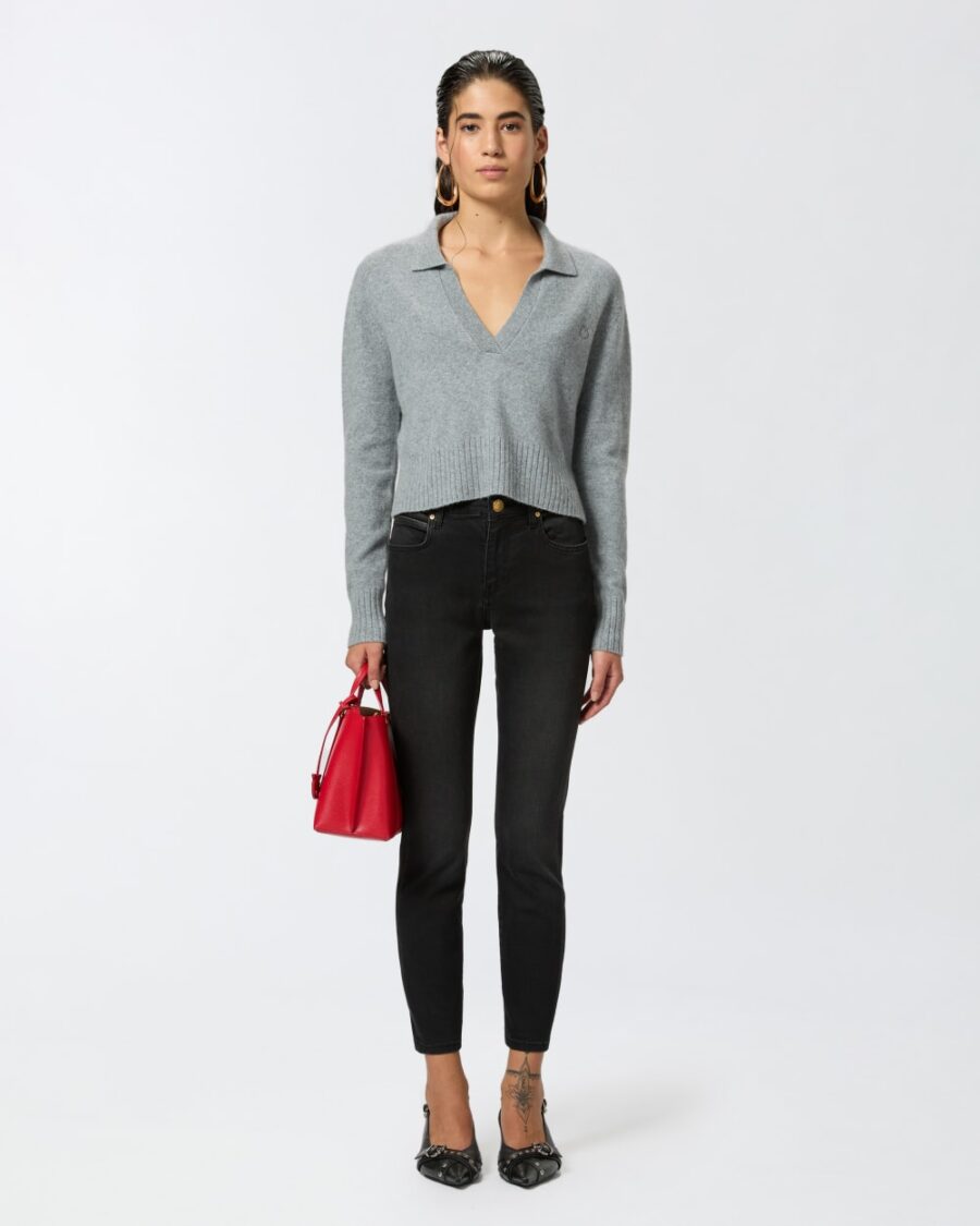 Jeans skinny denim black stretch nero limousine