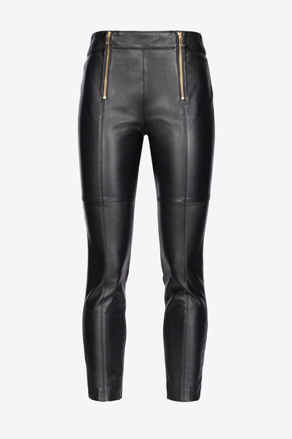 Leggings bimateriale nero limousine