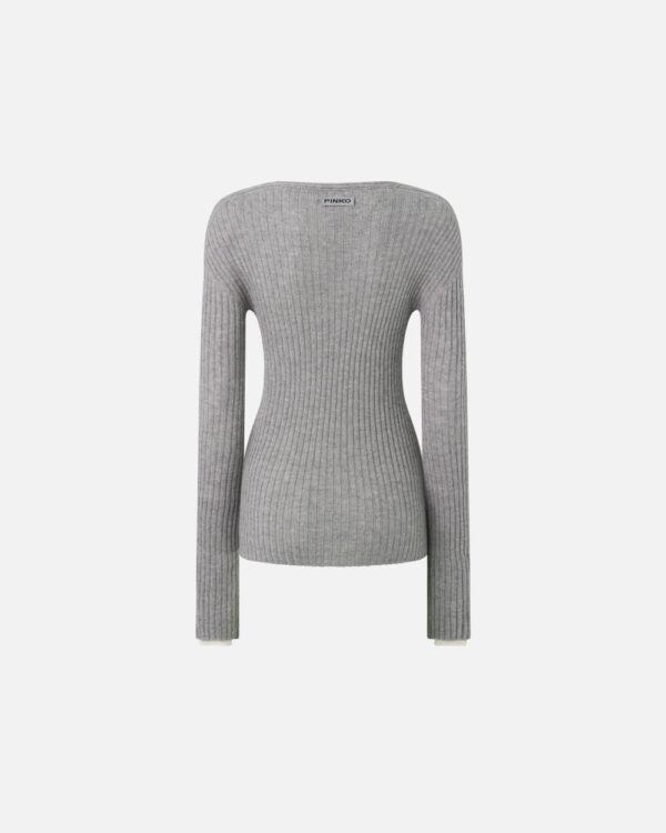 Maglia a costine in lana e cachemire