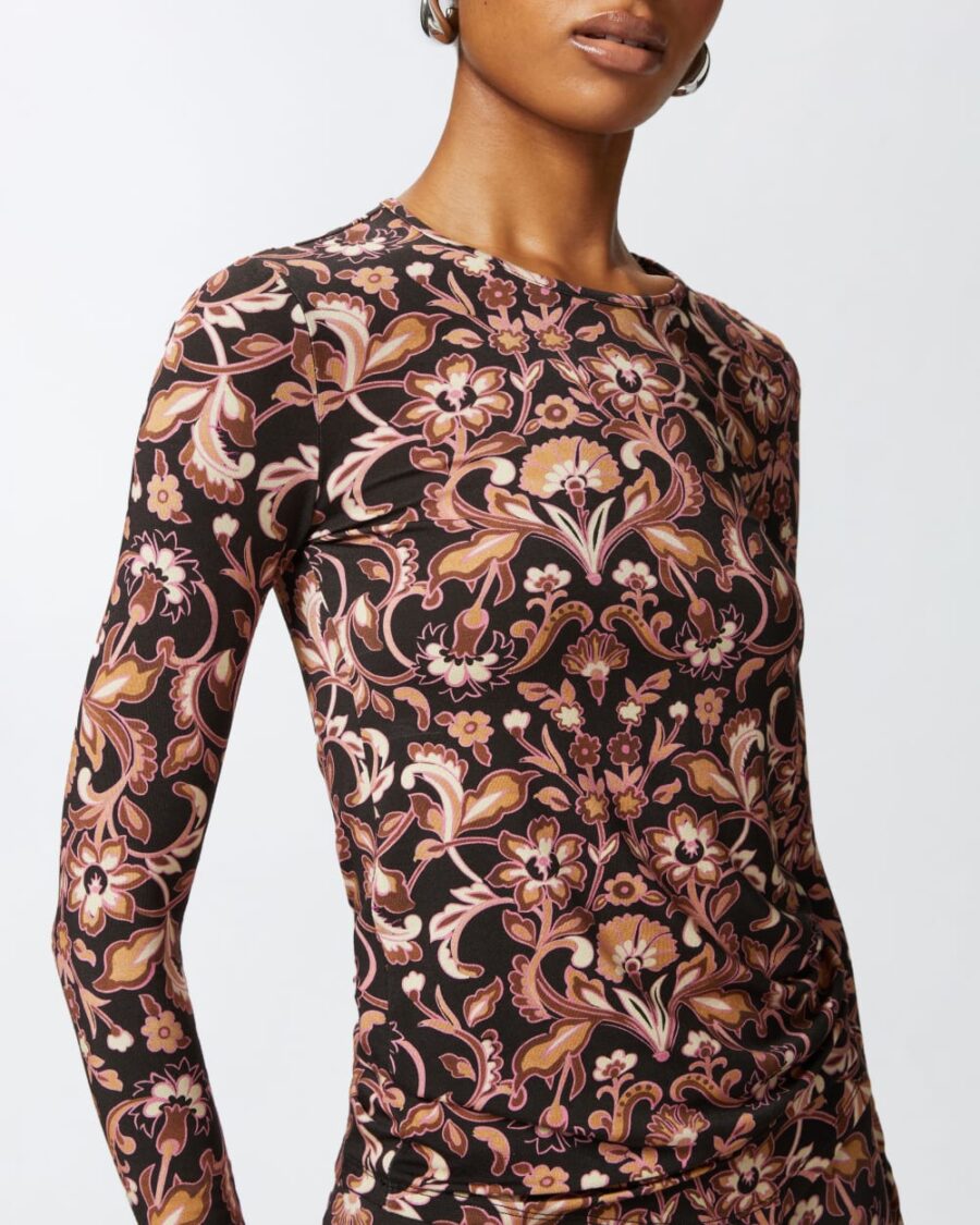 Maglia a maniche lunghe stampa floreale - immagine 6