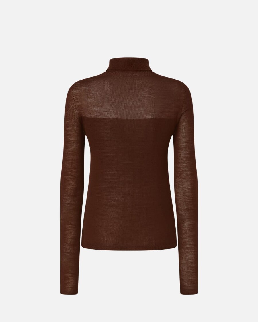 Polo-neck thin wool sweater - Image 2