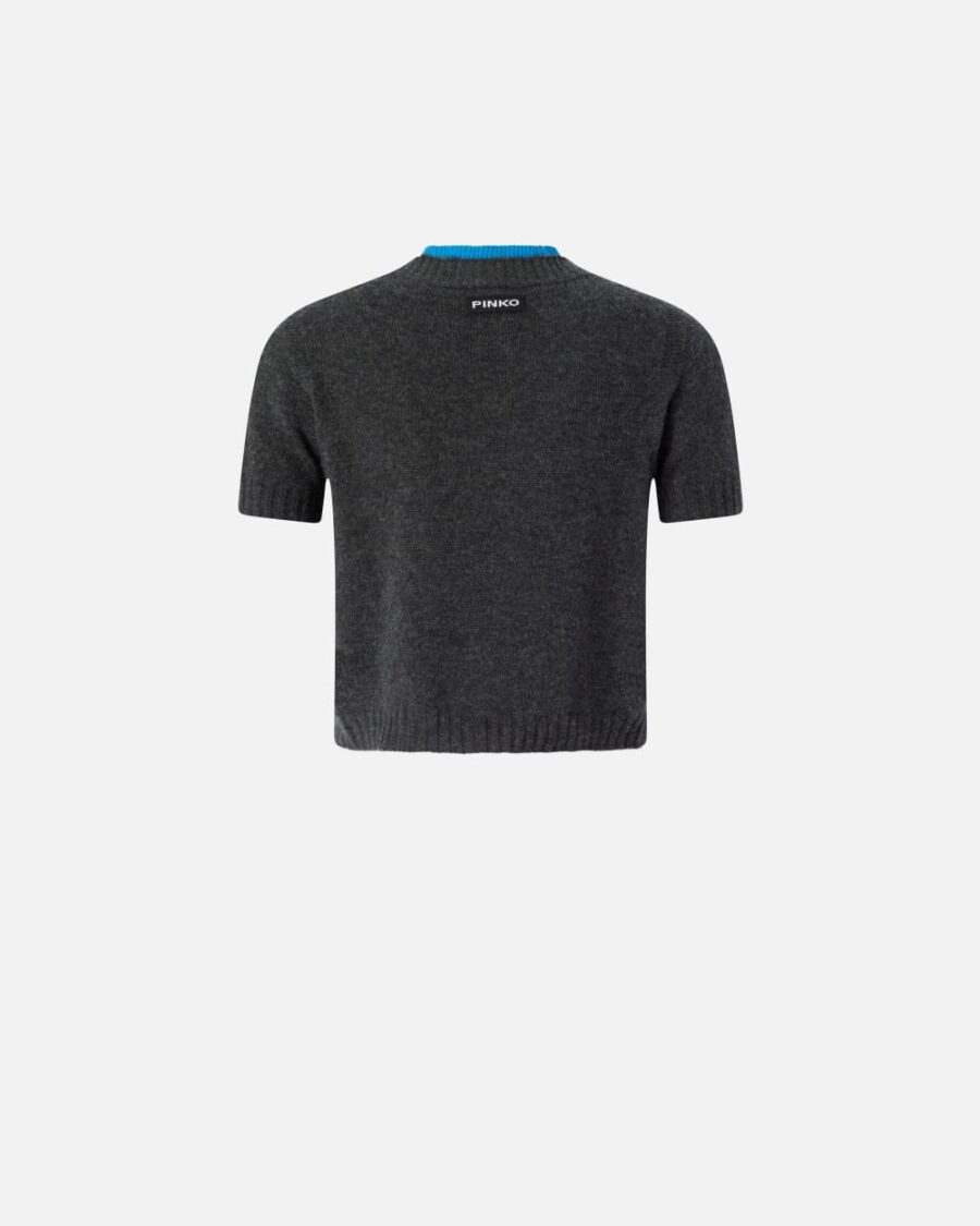 Maglia corta con profilo a contrasto - immagine 2