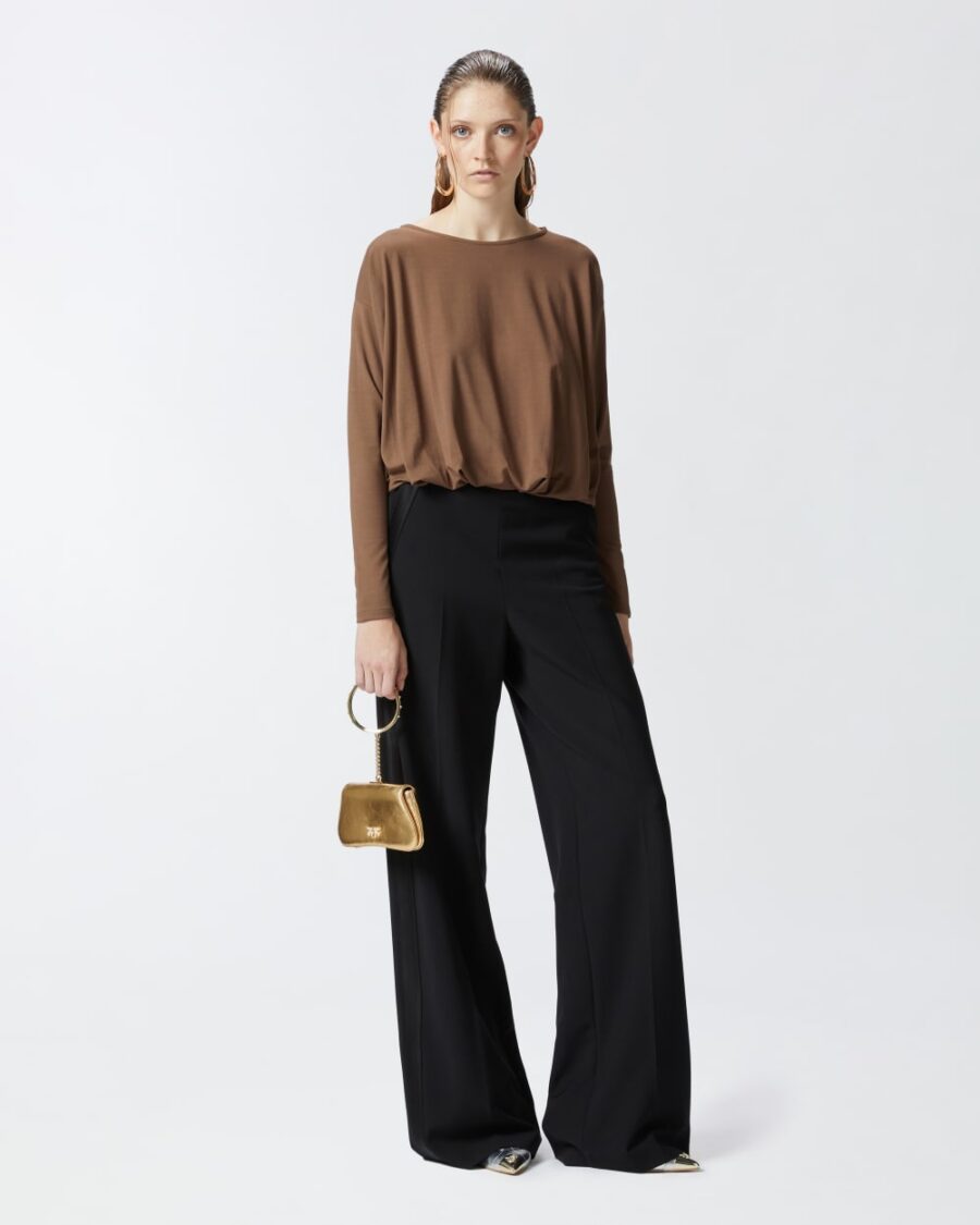 Draped flowing jersey sweater - Image 4