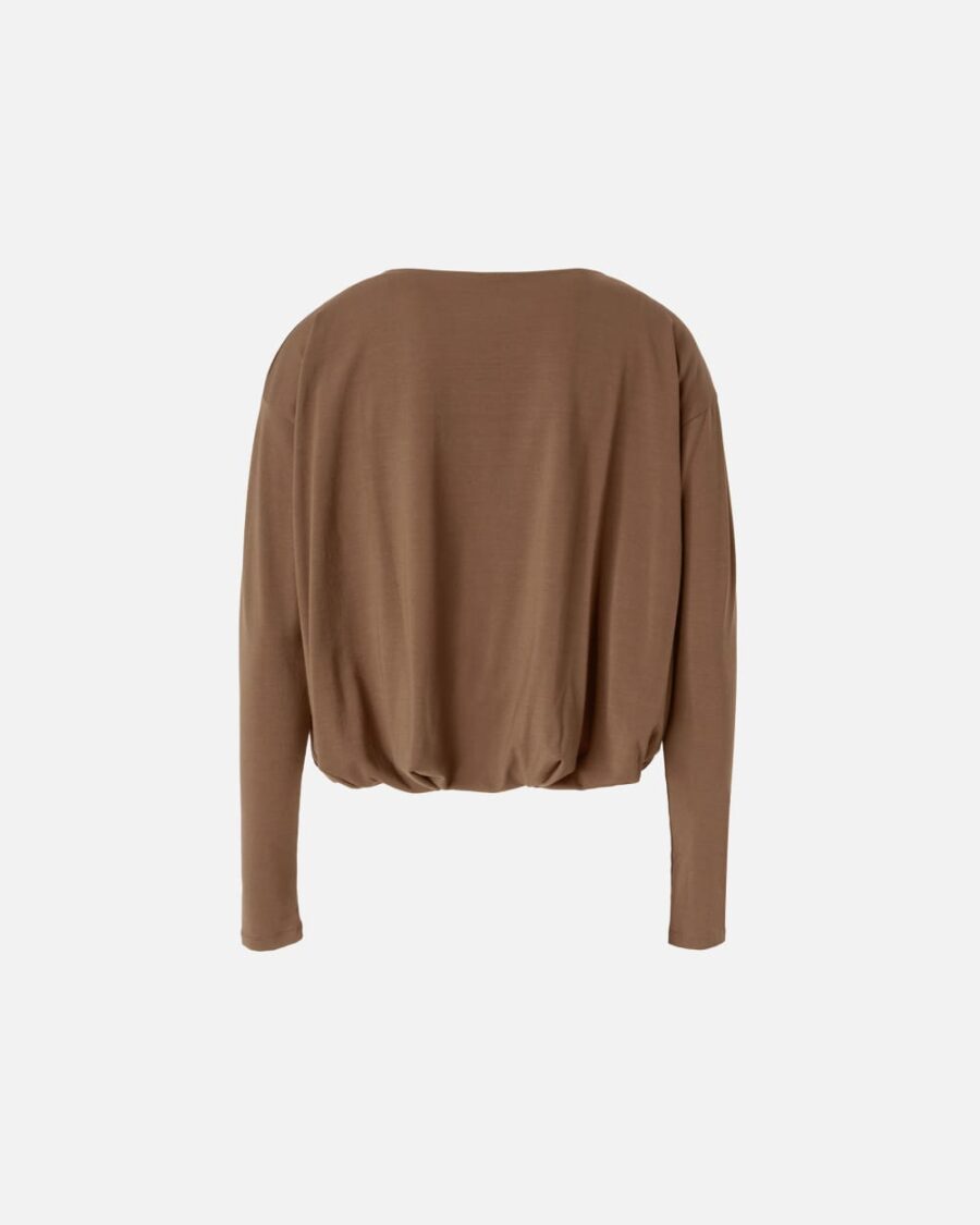 Draped flowing jersey sweater - Image 2