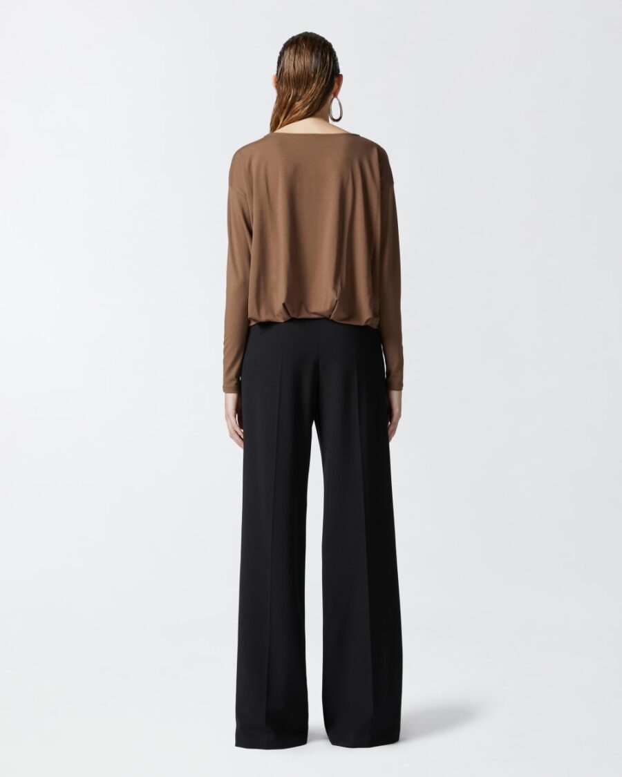 Draped flowing jersey sweater - Image 5
