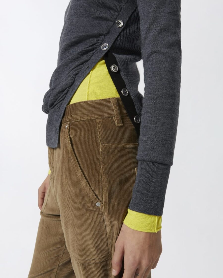 Wool sweater with side buttons - Image 6