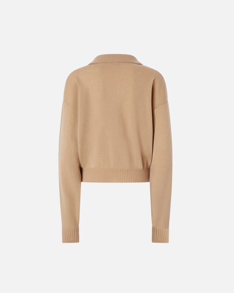 Maglia in misto cachemire con scollo a V - immagine 2
