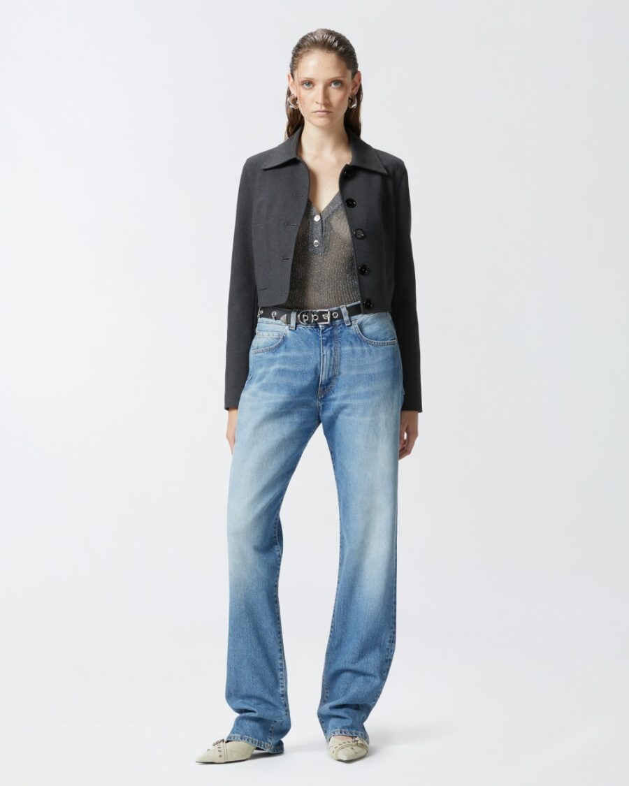 Lightweight long-sleeved ribbed sweater - Image 4