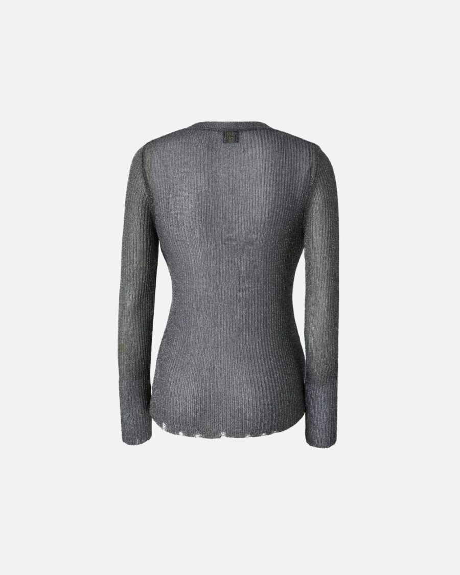 Lightweight long-sleeved ribbed sweater - Image 2