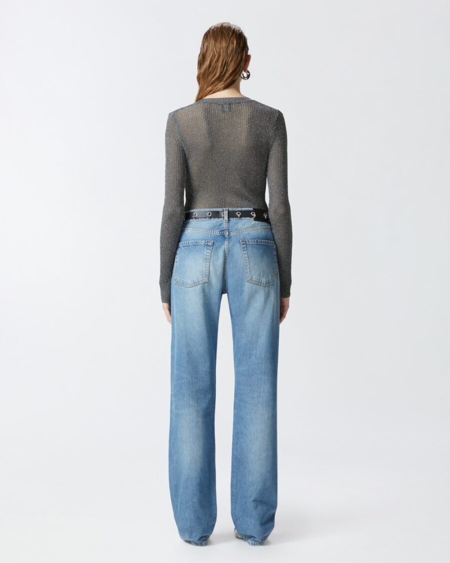 Lightweight long-sleeved ribbed sweater - Image 5