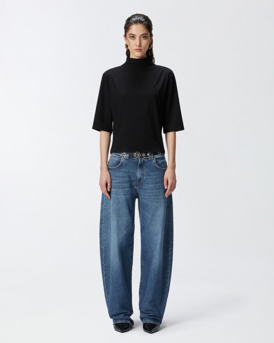 Three-quarter-sleeved shirt with logo embroidery - Image 4