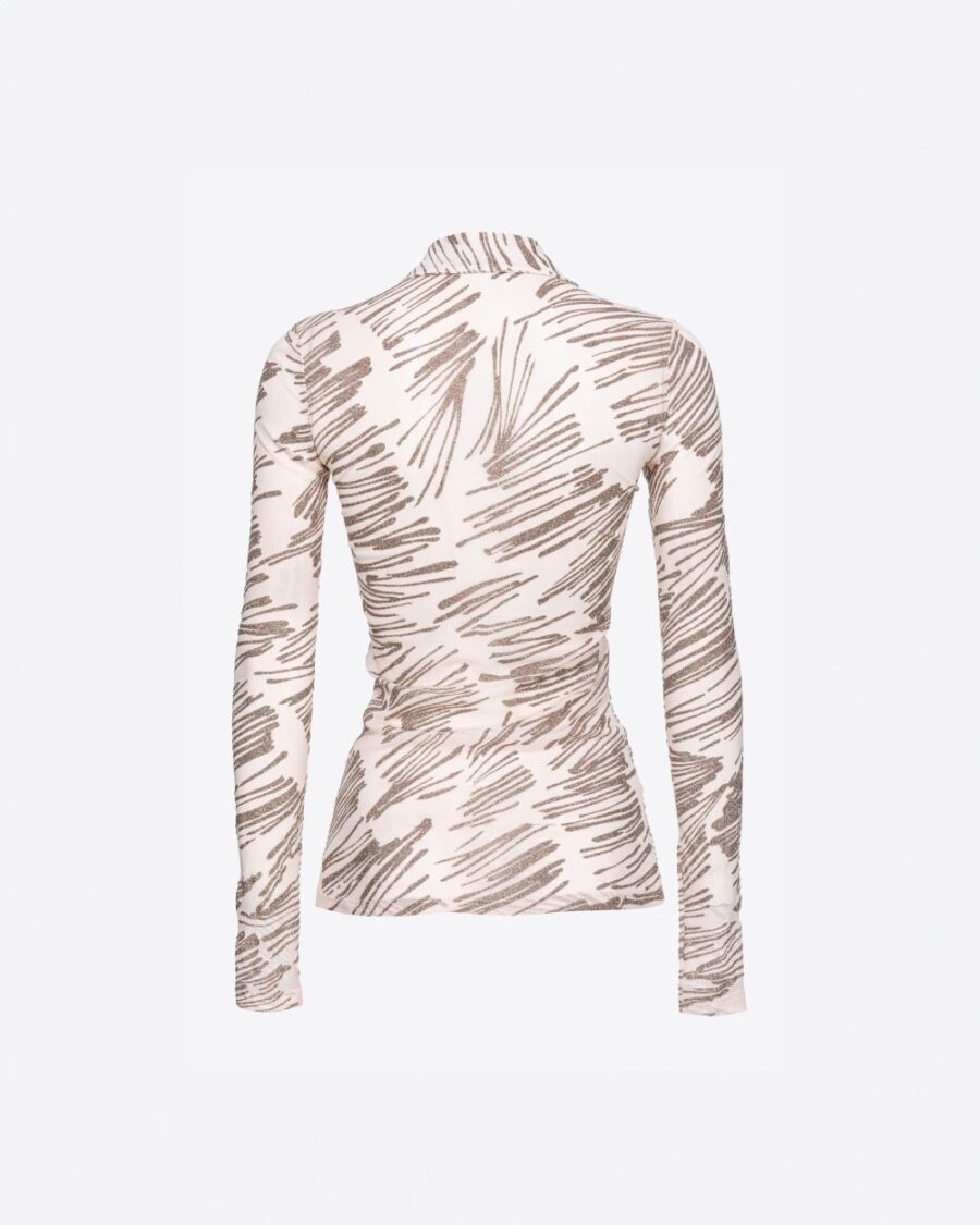 Maglia polo a maniche lunghe stampa glitter - immagine 2