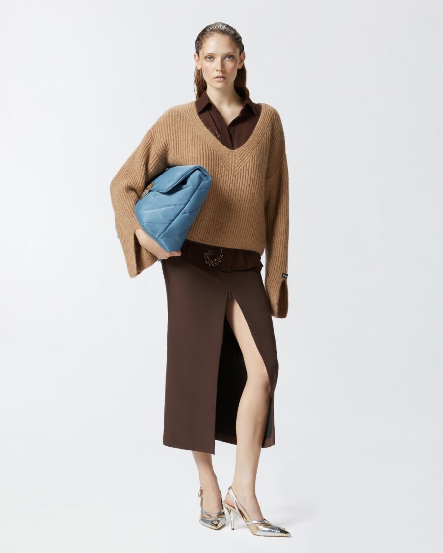 V-neck rib jumper - Image 4