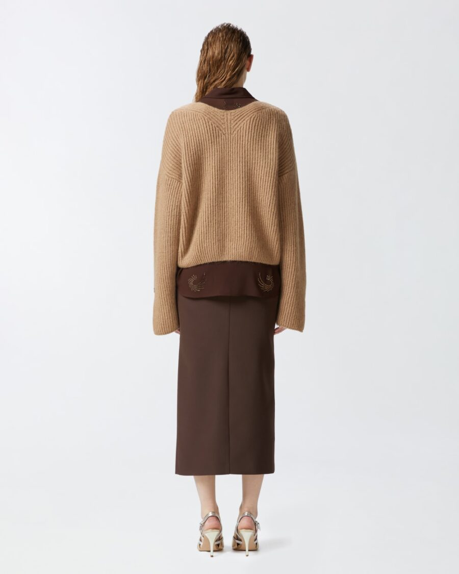 V-neck rib jumper - Image 5