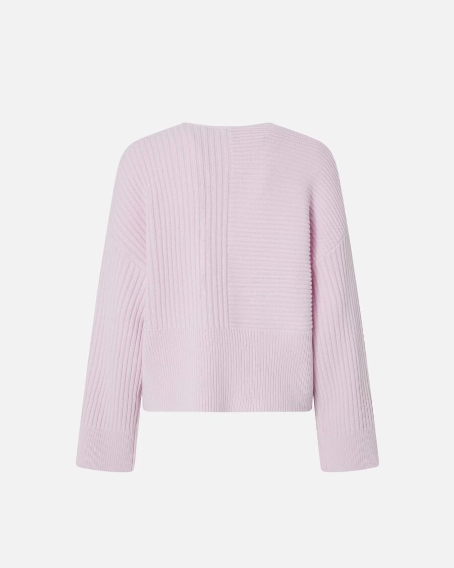 Wool and cashmere V-neck ribbed sweater - Image 2