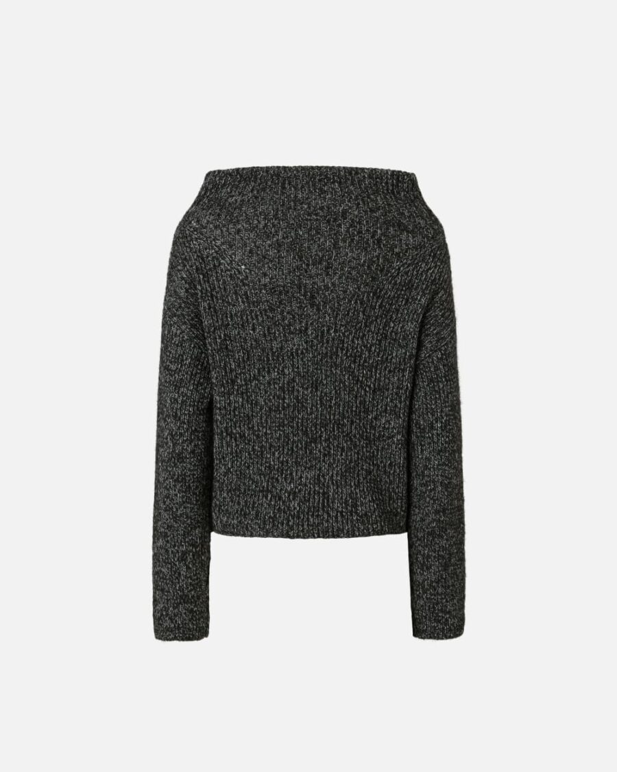 Maglione asimmetrico a coste multicolor - immagine 2